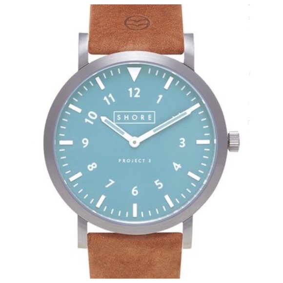 Shore Watches Project 3 Blue + Brown Watch main image 4